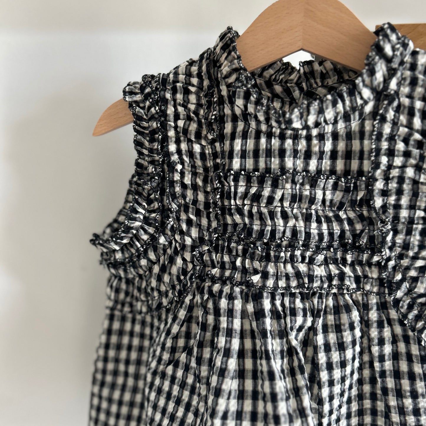 gingham check 3piece set up.