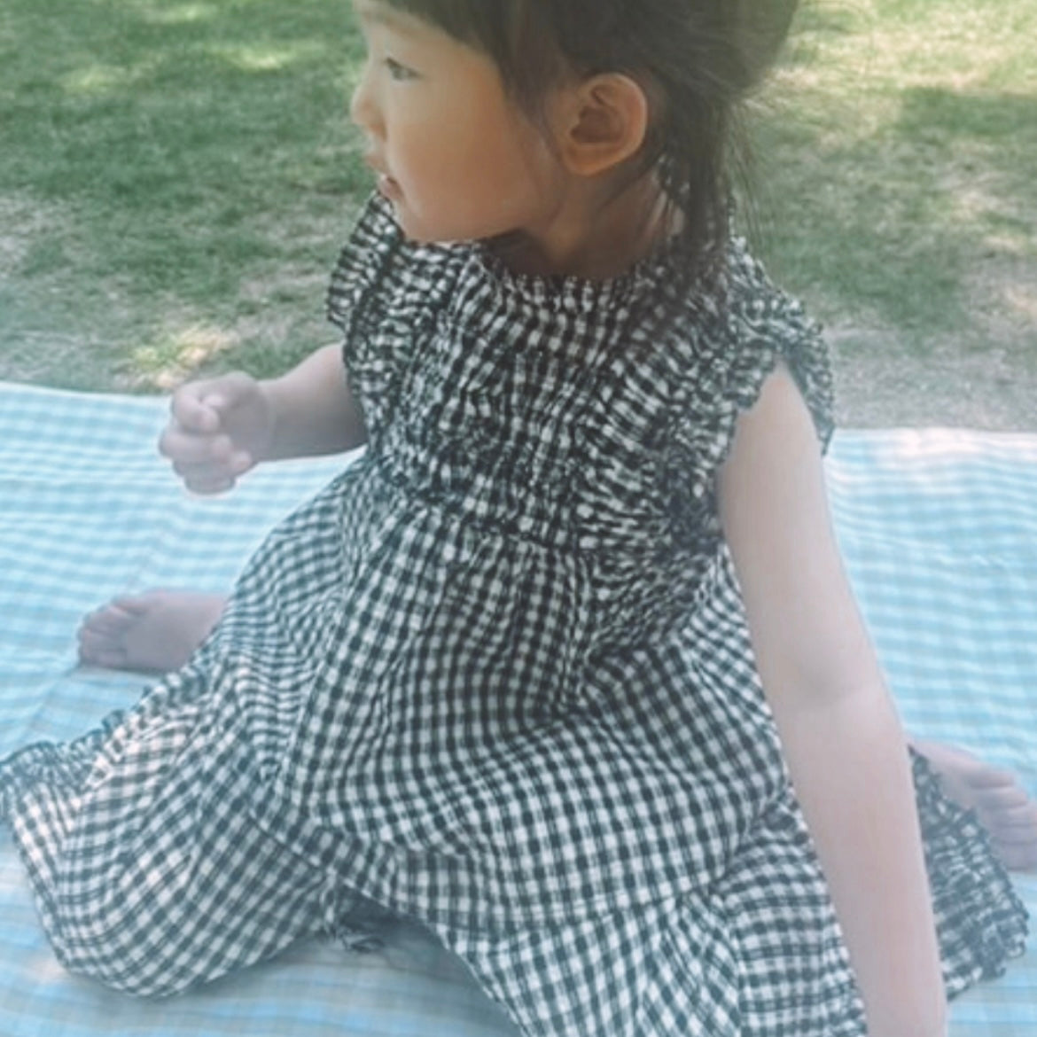 gingham check 3piece set up.