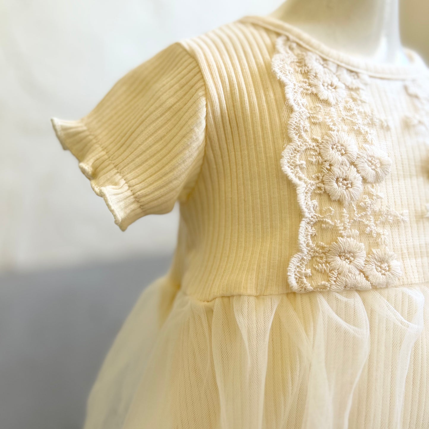 rib tulle dress ribbon set