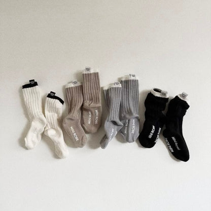 natural rib socks 4piece set